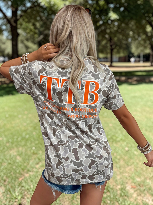 TTB Orange On Camo Graphic Tshirt