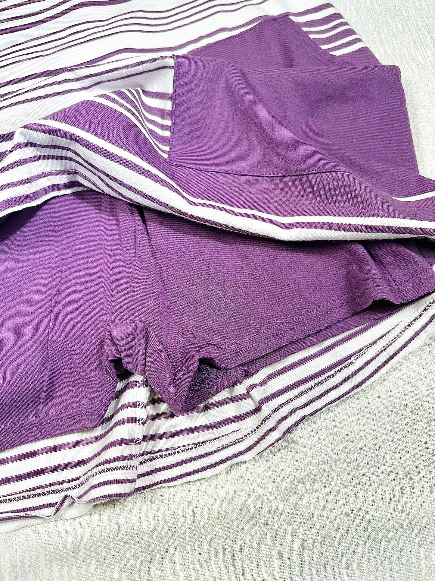 Sporty Girl Stripe Mini Dress W/ Shorts
