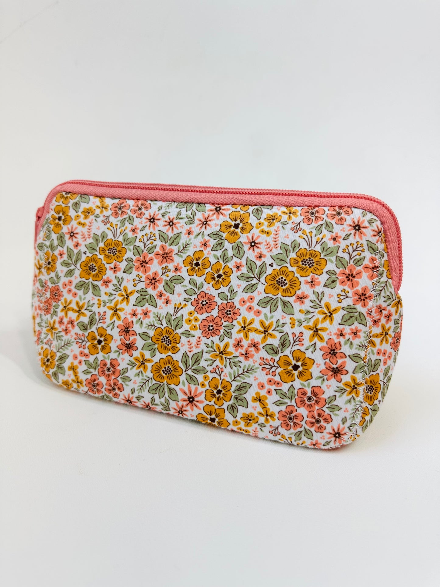 Light Pink Floral Travel Pouch