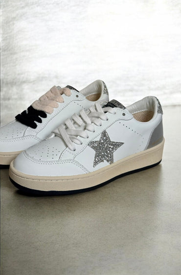 Noah Glitter Star Mid-Top Sneakers