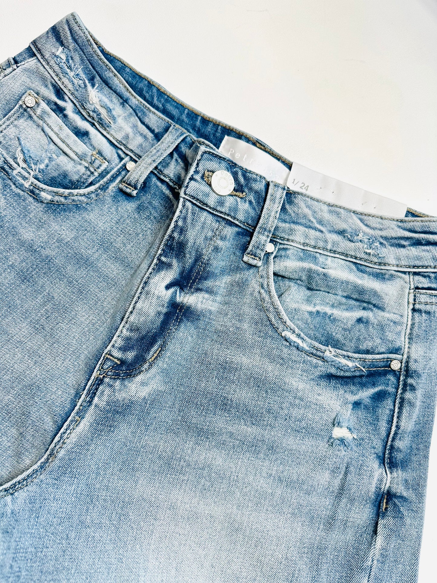 Lila Mae Distressed Vintage Flare Jeans