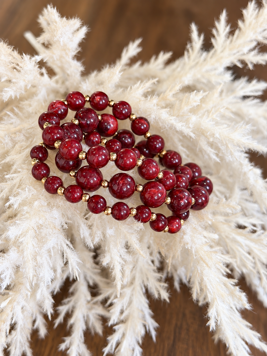 Crimson Luxe Bracelet Set