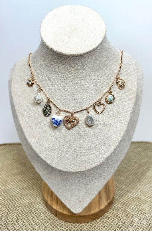 Radiant Embrace Charm Necklace