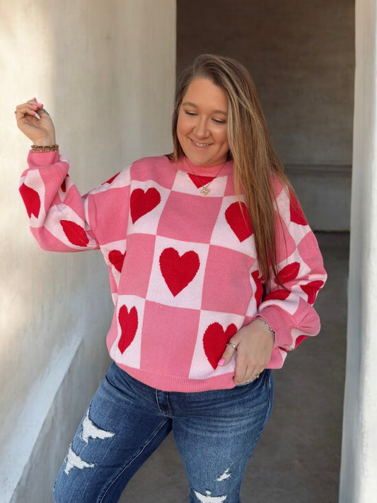 Sweetheart Love Block Pullover