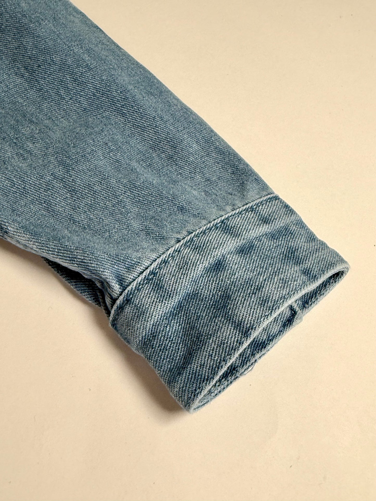 Rustic Revival Frayed Long Denim Jacket