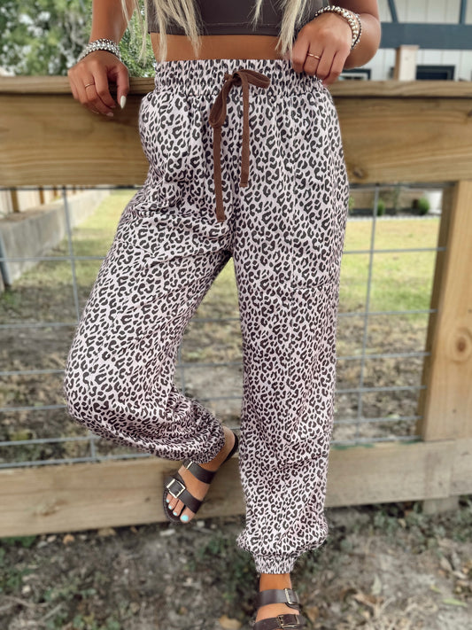 Safari Chic Elastic Waist Pants
