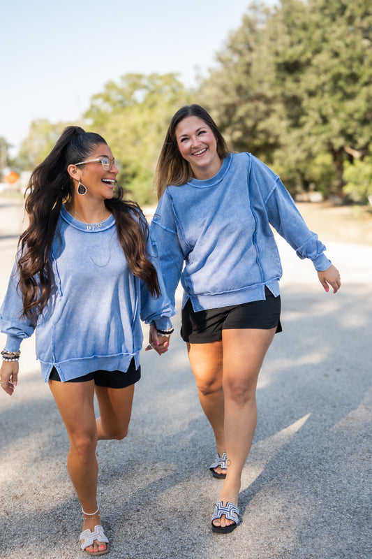 Effortless Exposed Seam Sweatshirt