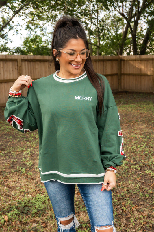 CHRISTMAS Applique Sweatshirt