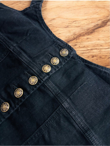 Let The Night Roll Denim Crop Vest Top