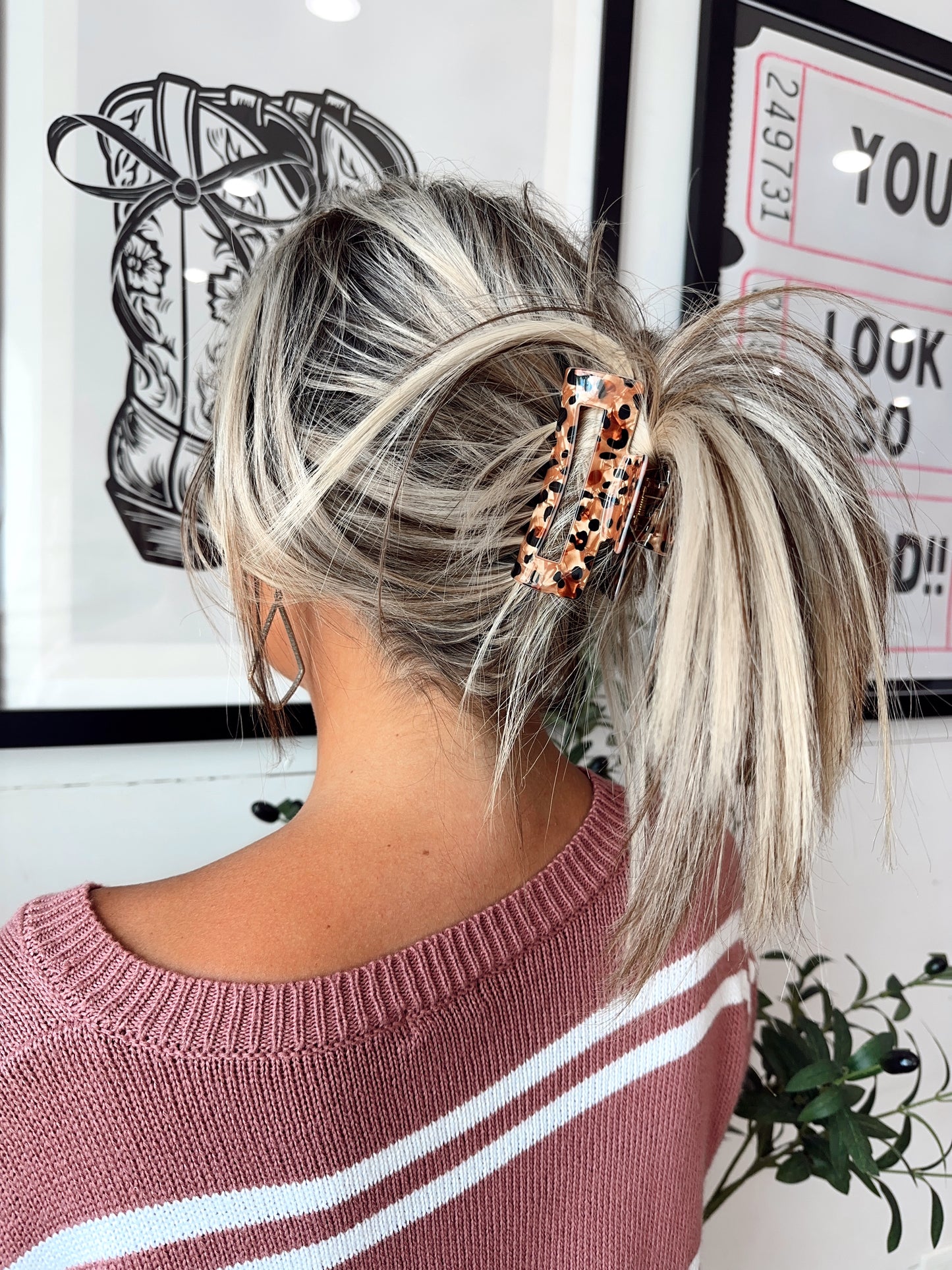 Lovely Leopard Large Claw Clip