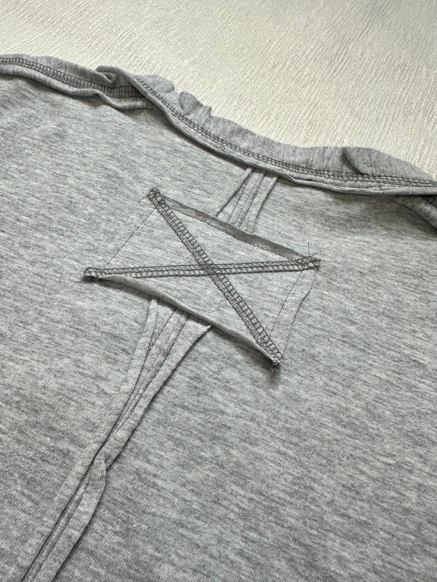 Raw Edge Detailed Button Closure Top