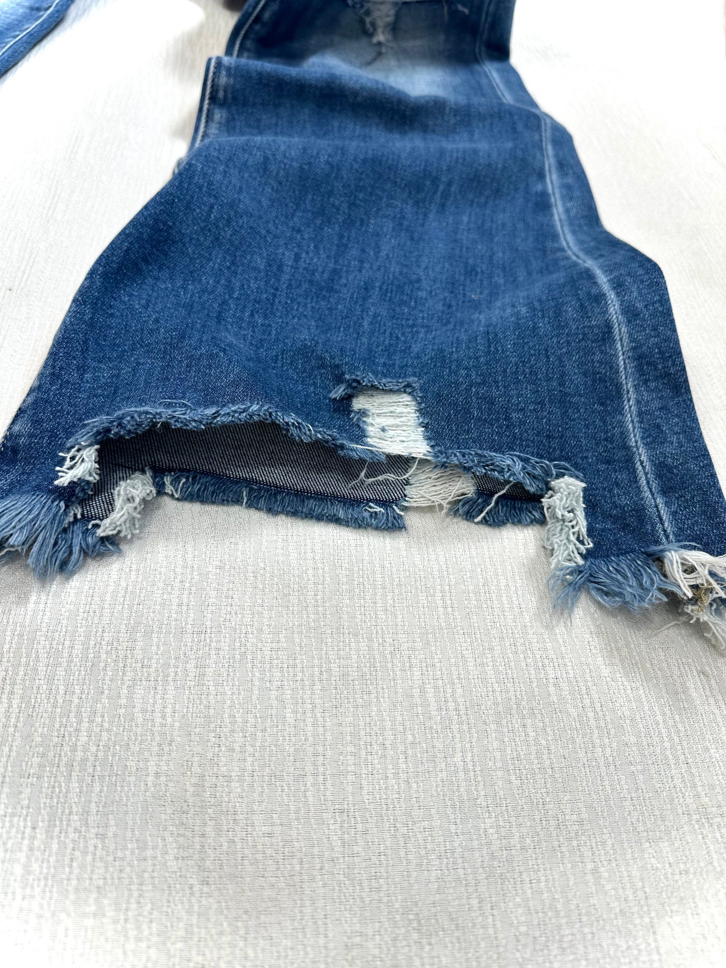 Fallon Flare Distressed Hem Denim Jeans