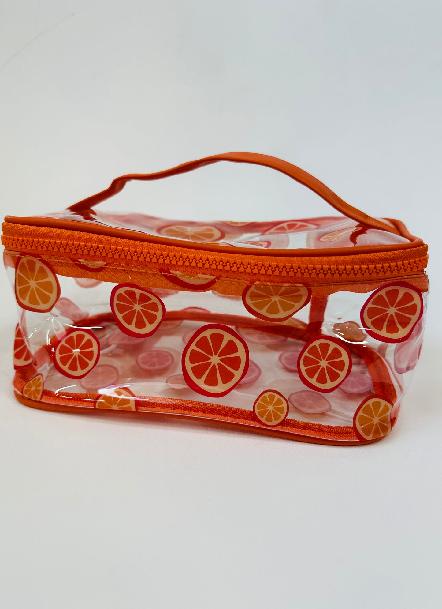 Sunset Dream Orange Clear Travel Bag