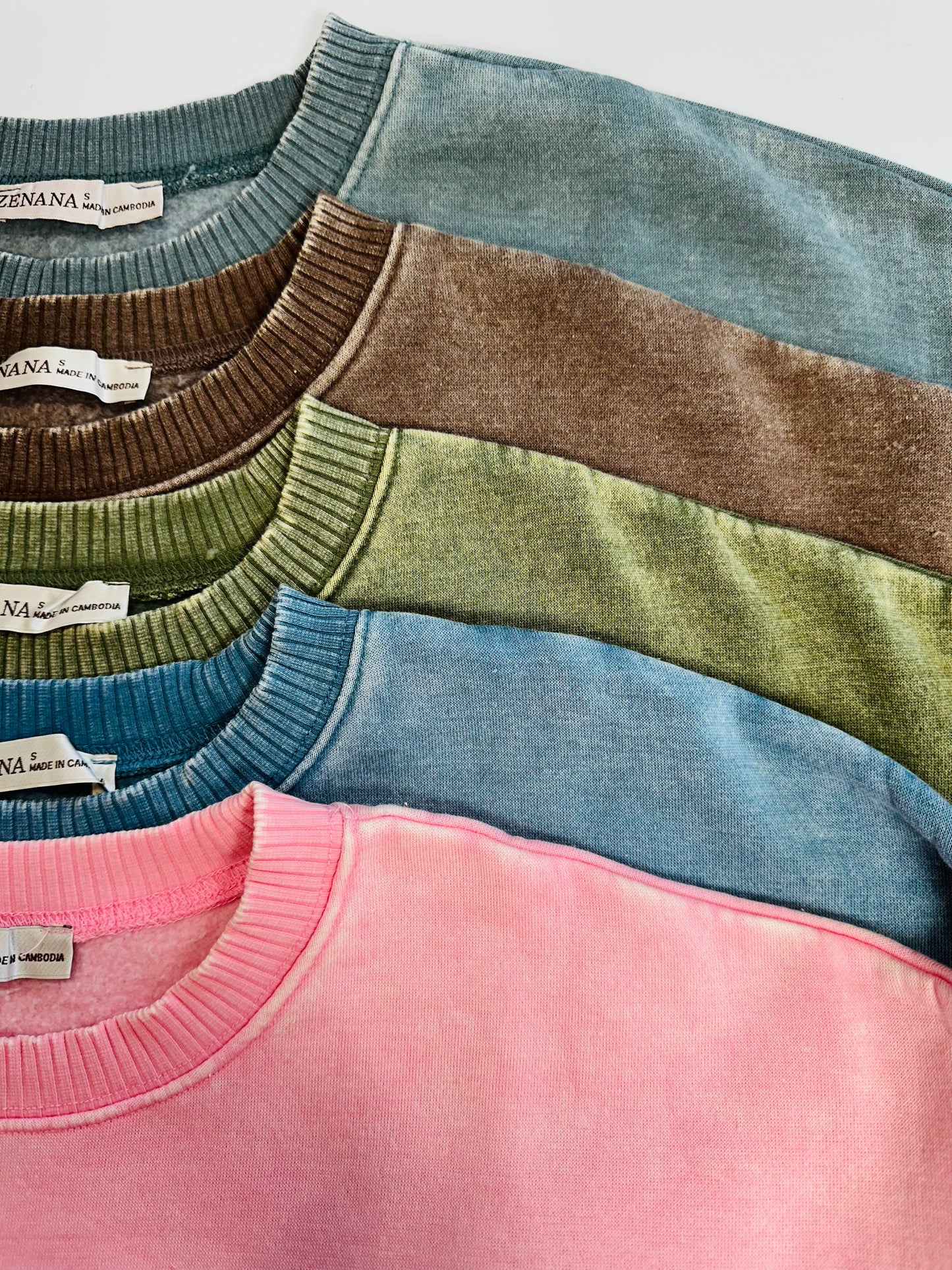 Hold Me Tight Acid Wash Crewneck Top