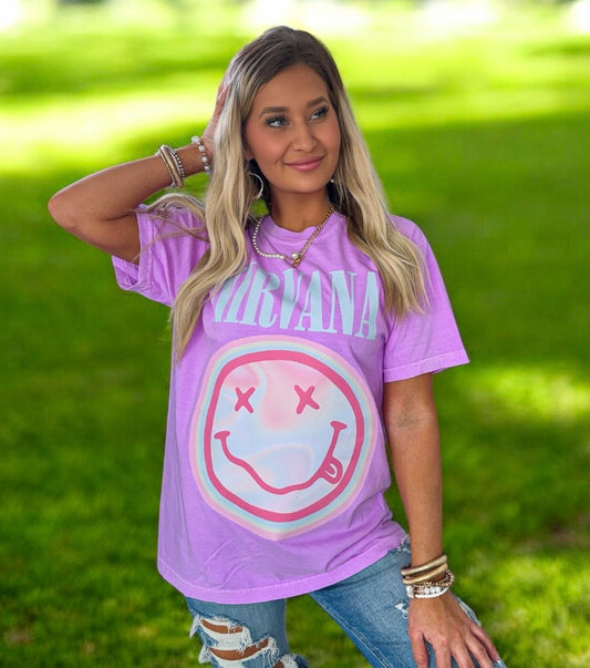 Swirls And Smiles Graphic Tshirt