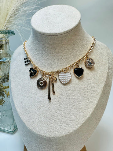 Every Girls Favorite Checkered Charm Necklace