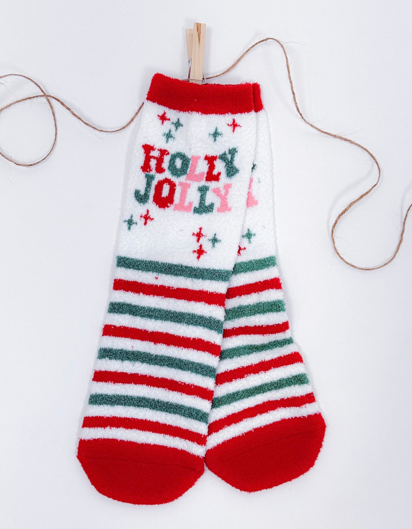 Holiday Cheer Fuzzy Christmas Socks