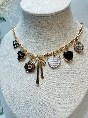 Every Girls Favorite Checkered Charm Necklace