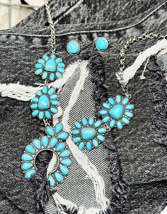 Buckle Babe Necklace and Stud Set