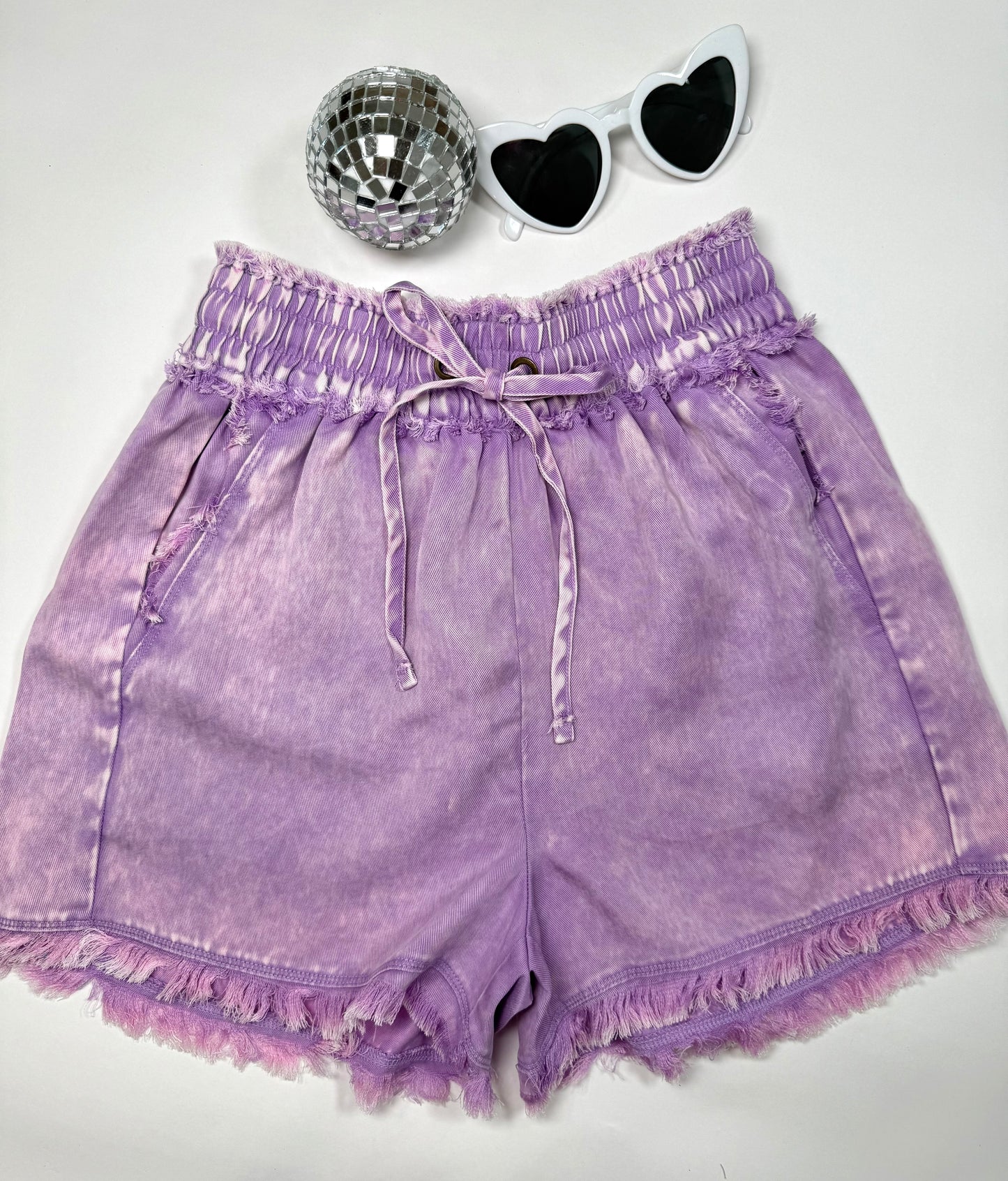 Get Right Acid Wash Shorts