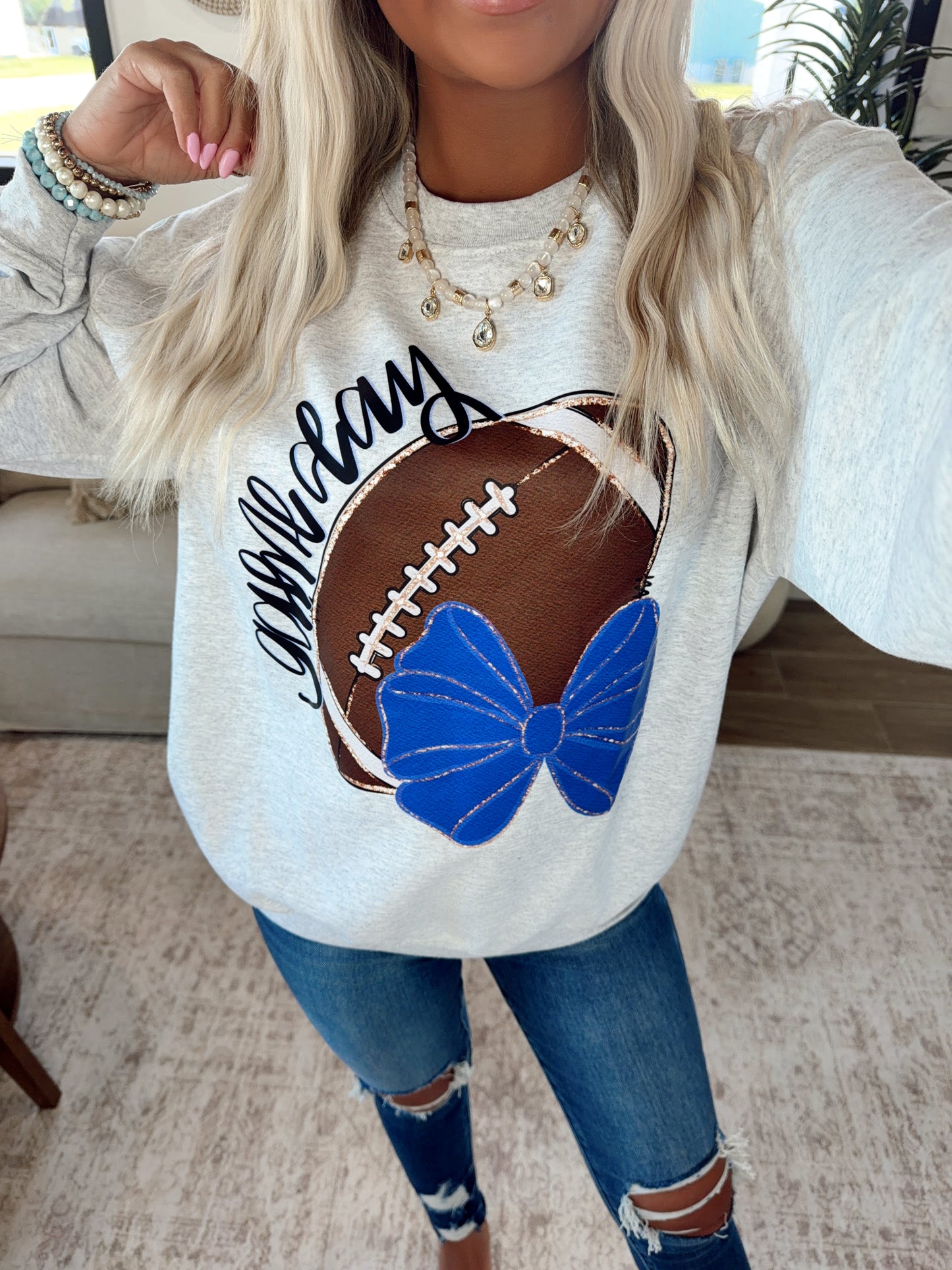 Football GAME DAY Graphic Crewneck