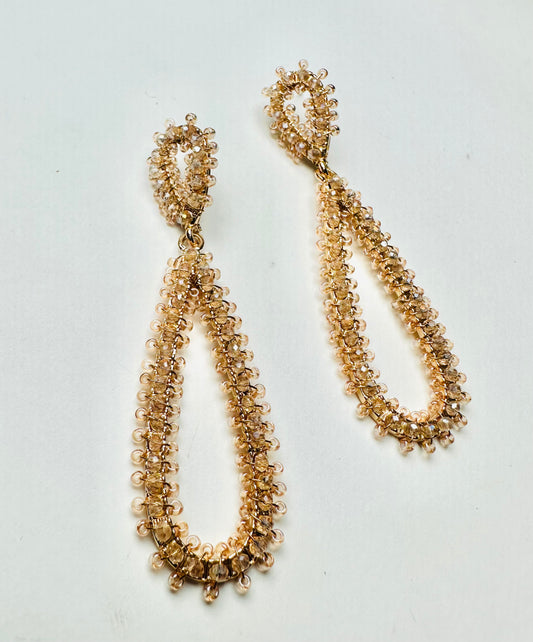 Keep It Formal Gold Stud Dangle Earrings