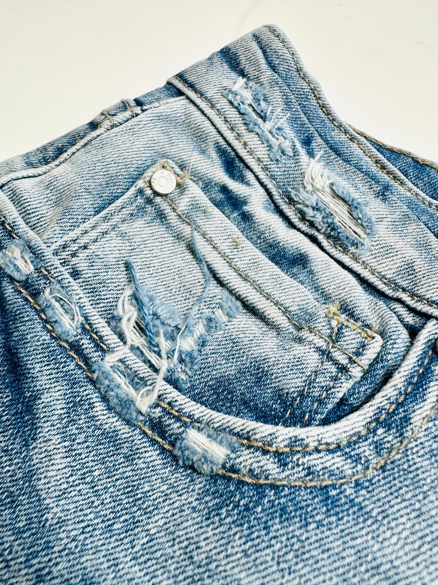 Lila Mae Distressed Vintage Flare Jeans