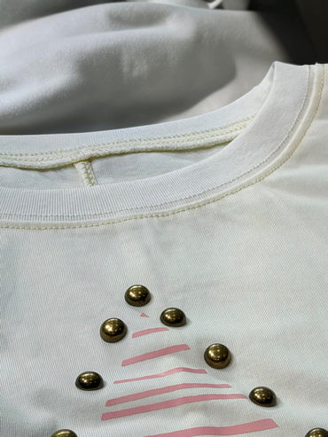 Star Studded Jersey Tee Top