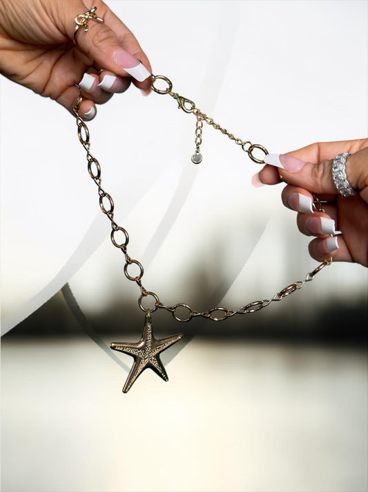 Subtle Statement Star Fish Charm Necklace