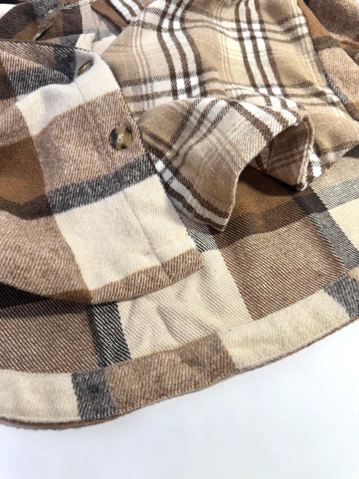 Rustic Charm Brown Flannel Top