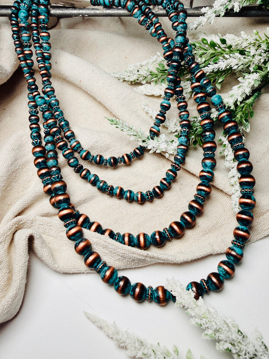 Boot Scootin' Blue Layered Necklace