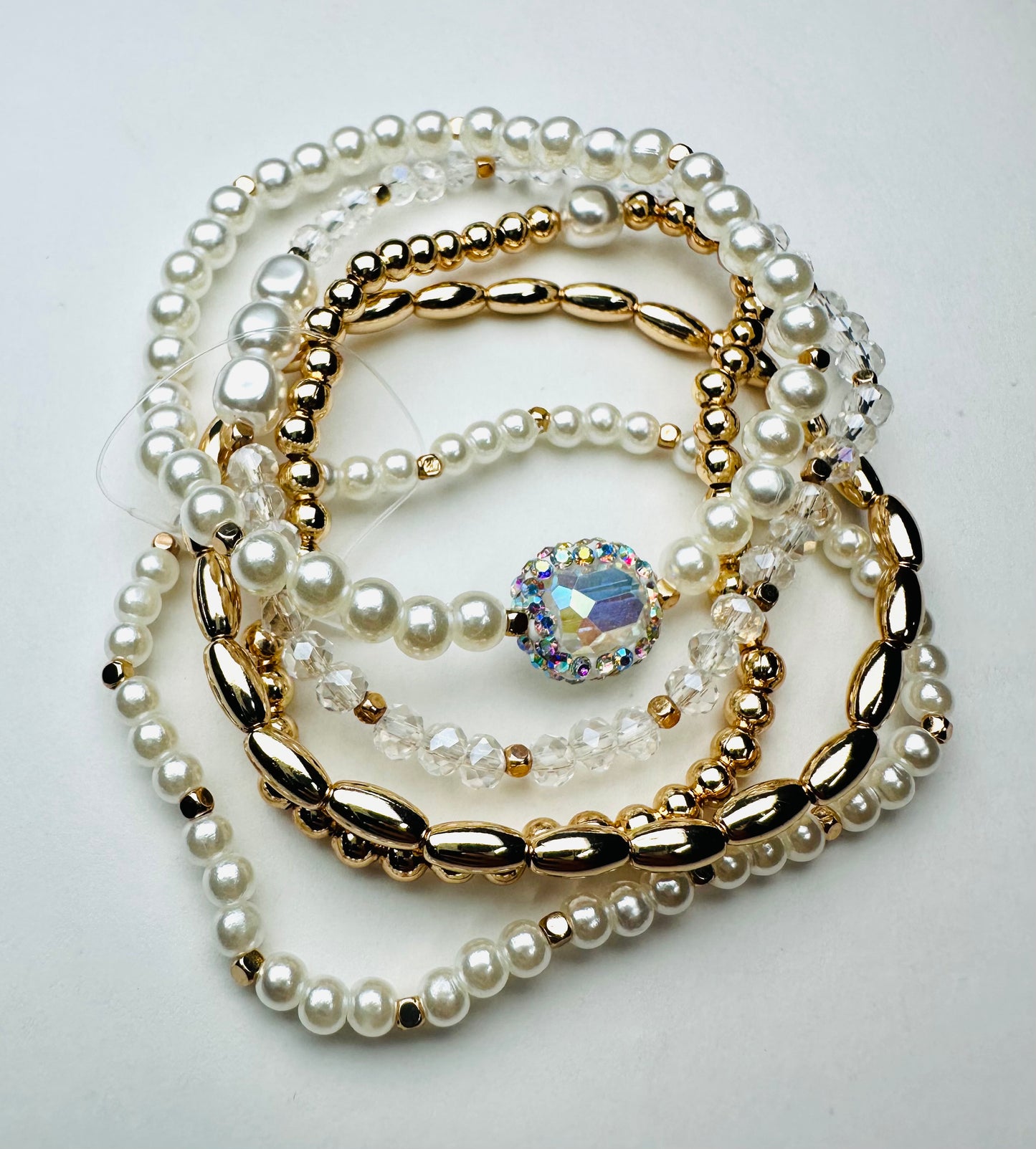 Single Stone Bangle Bracelet Set