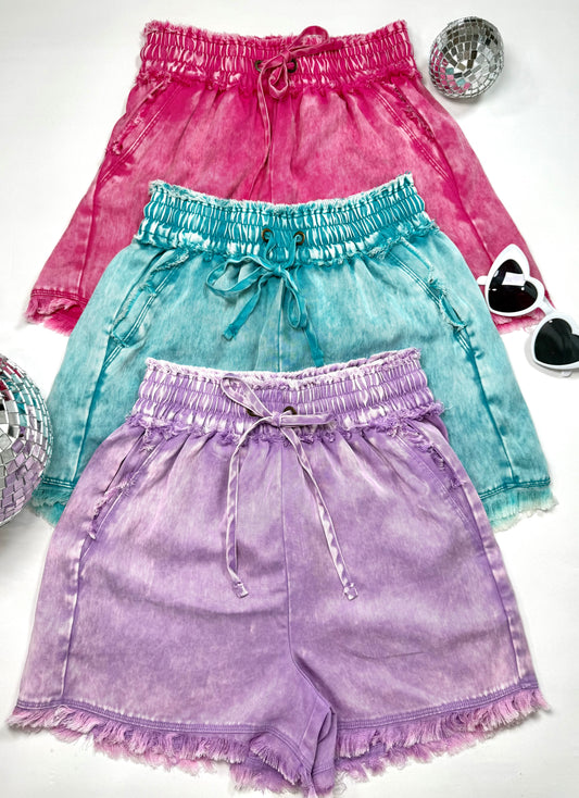 Get Right Acid Wash Shorts