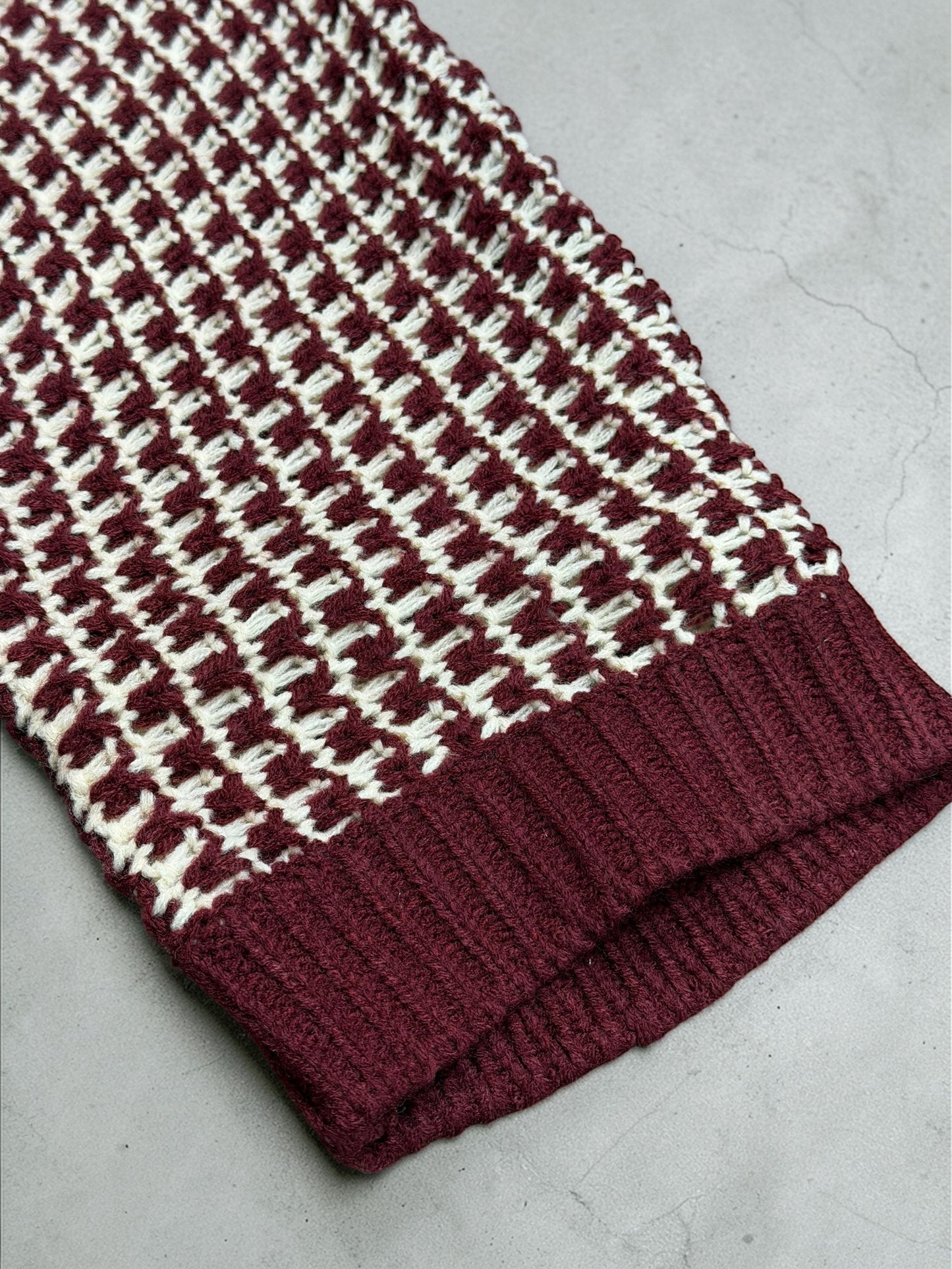 Crimson Drape Sweater Top