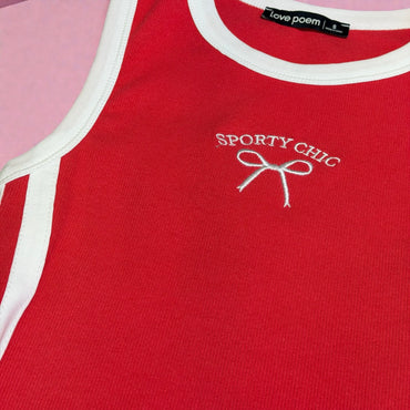 Sporty Chic Crop Tank Top