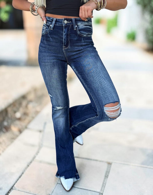 Dixie Denim High Rise Flare Jeans