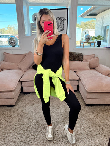 Bare Ribbed Seamless Long Body Suit