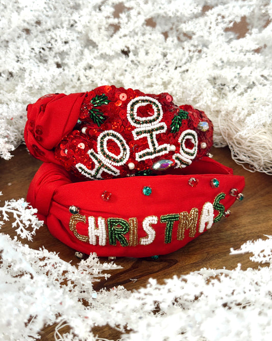 Holiday Spirit Beaded Headband