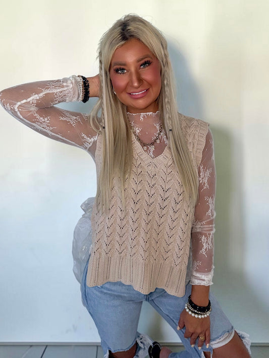 On Pointe Knit Vest Top