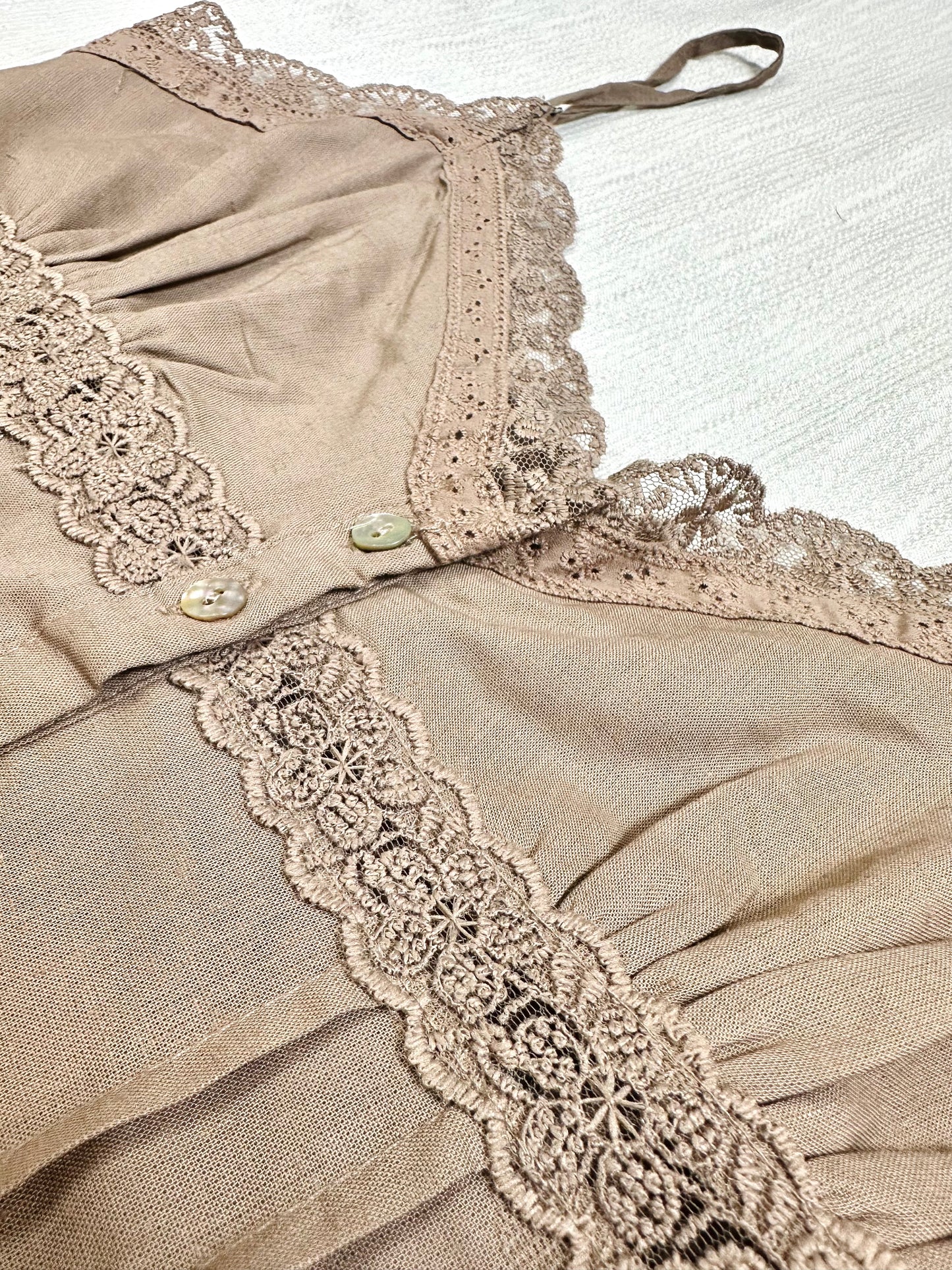 Follow Me Brown Linen Tank Top
