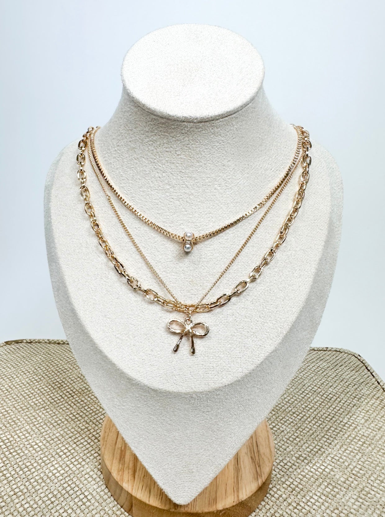 Enchanted Ribbons Multi-Layer Charm Necklace