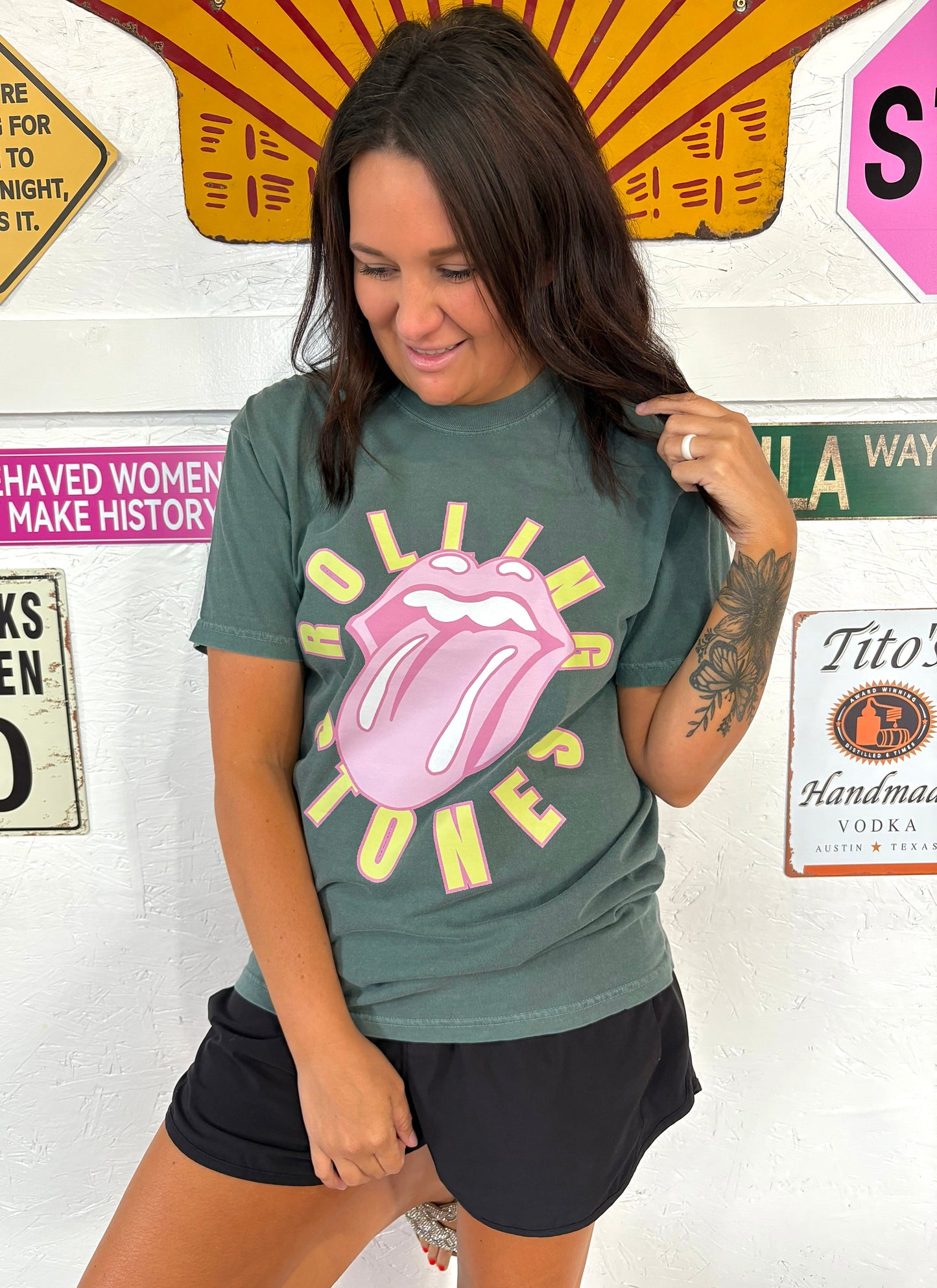 Stepping Into Style Graphic Band T-Shirt