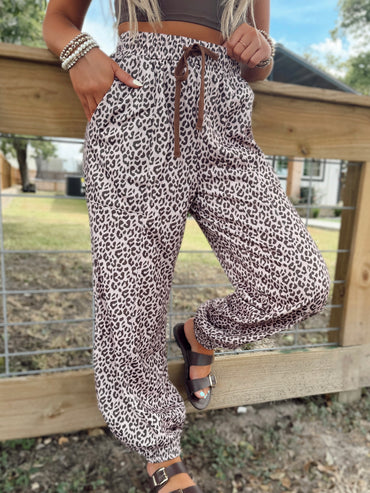 Safari Chic Elastic Waist Pants