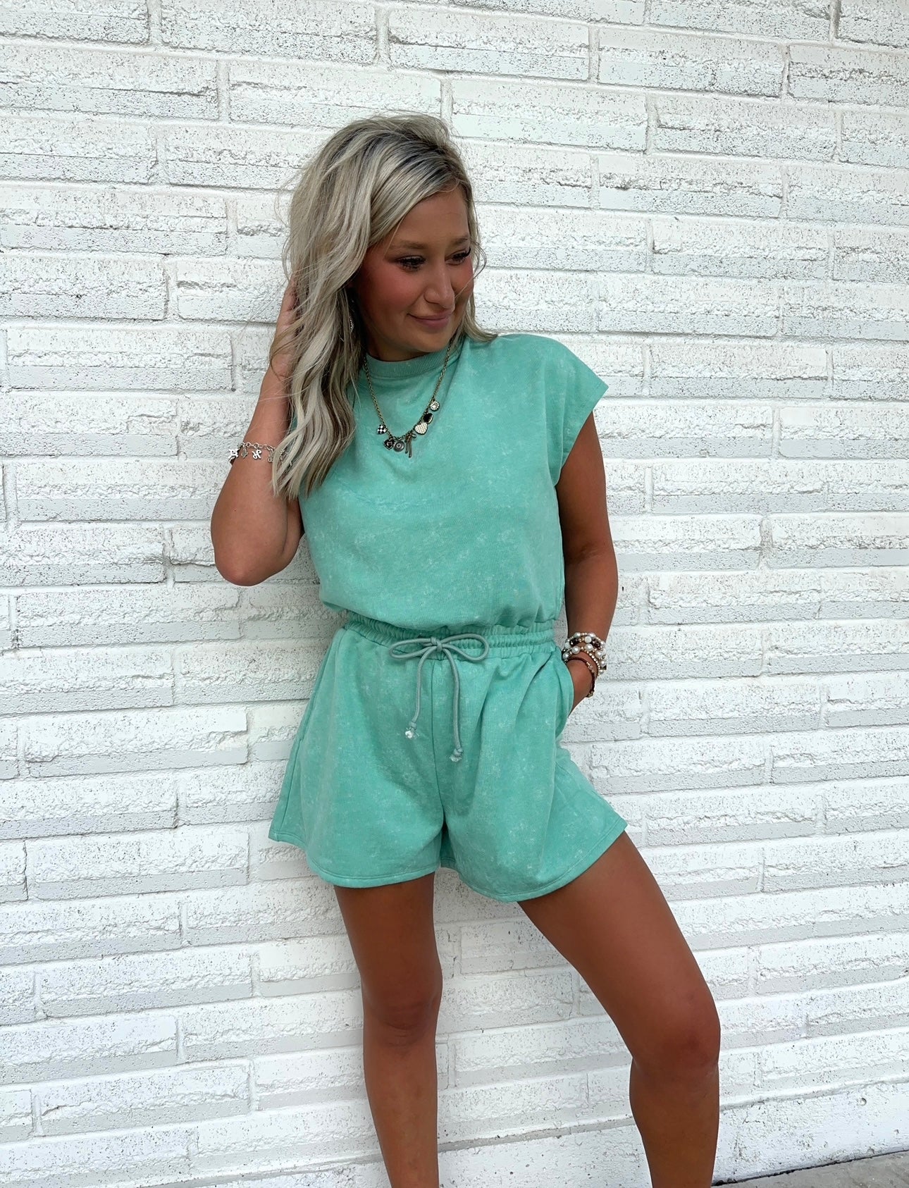 Catch a Break Mineral Wash Romper