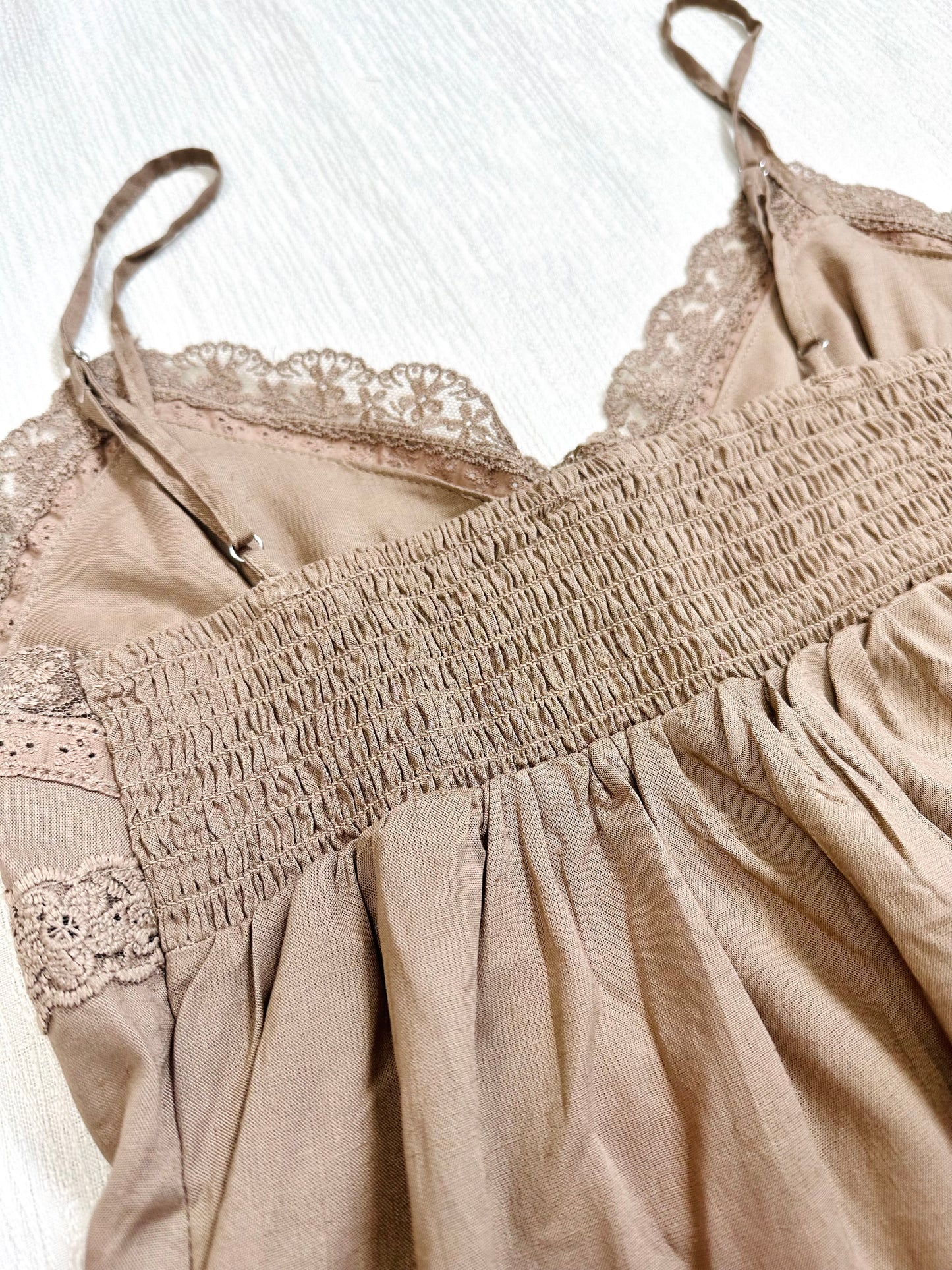 Follow Me Brown Linen Tank Top
