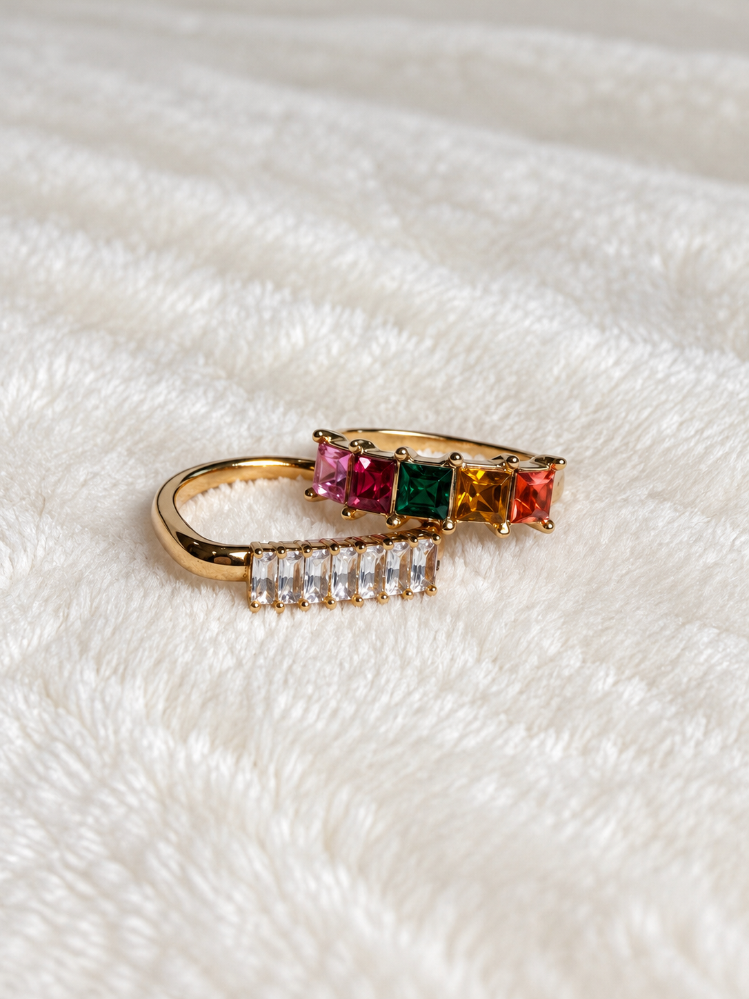 Rainbow Kisses Ring Set