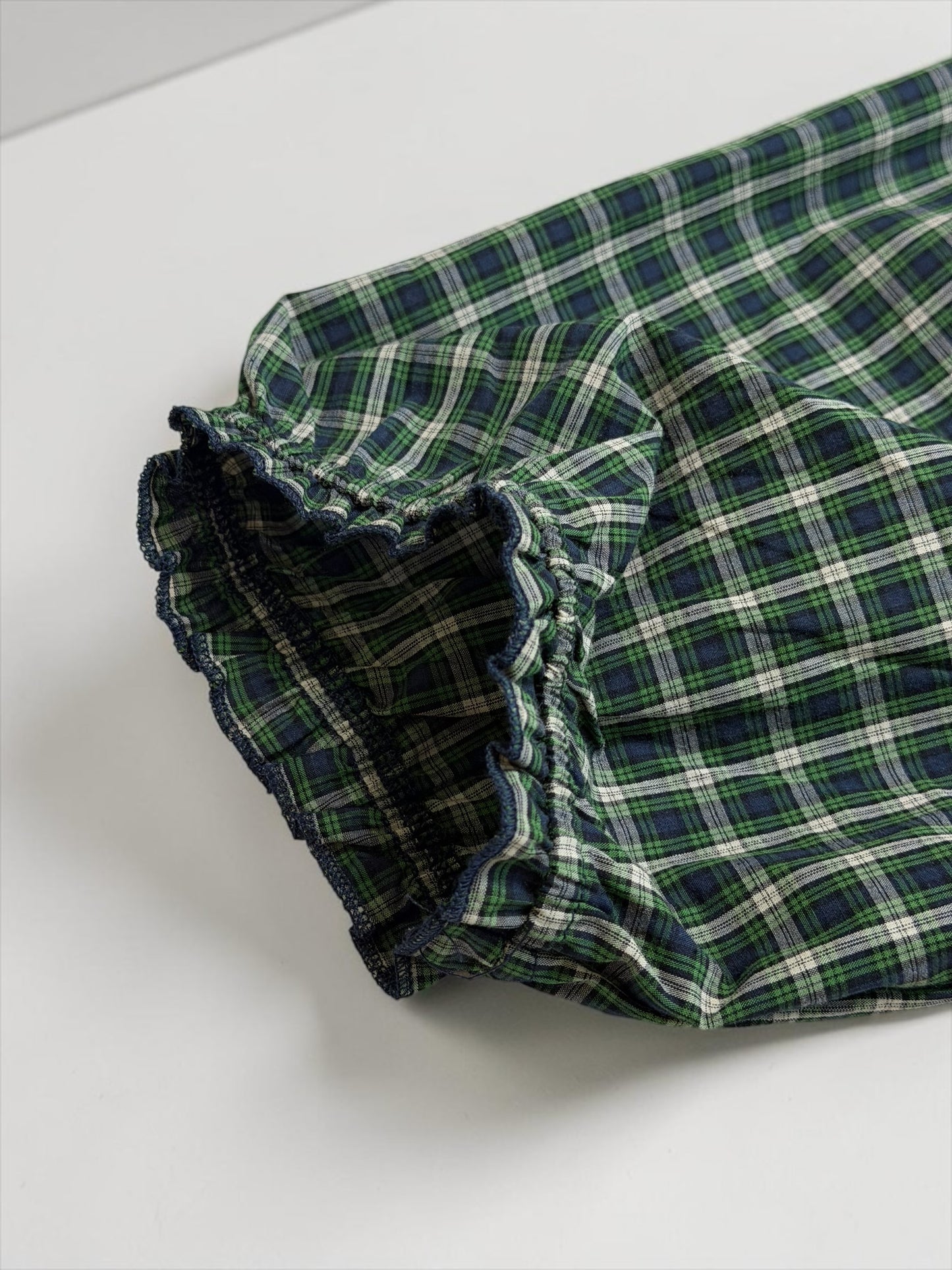 Maison Plaid Square-neck Dress