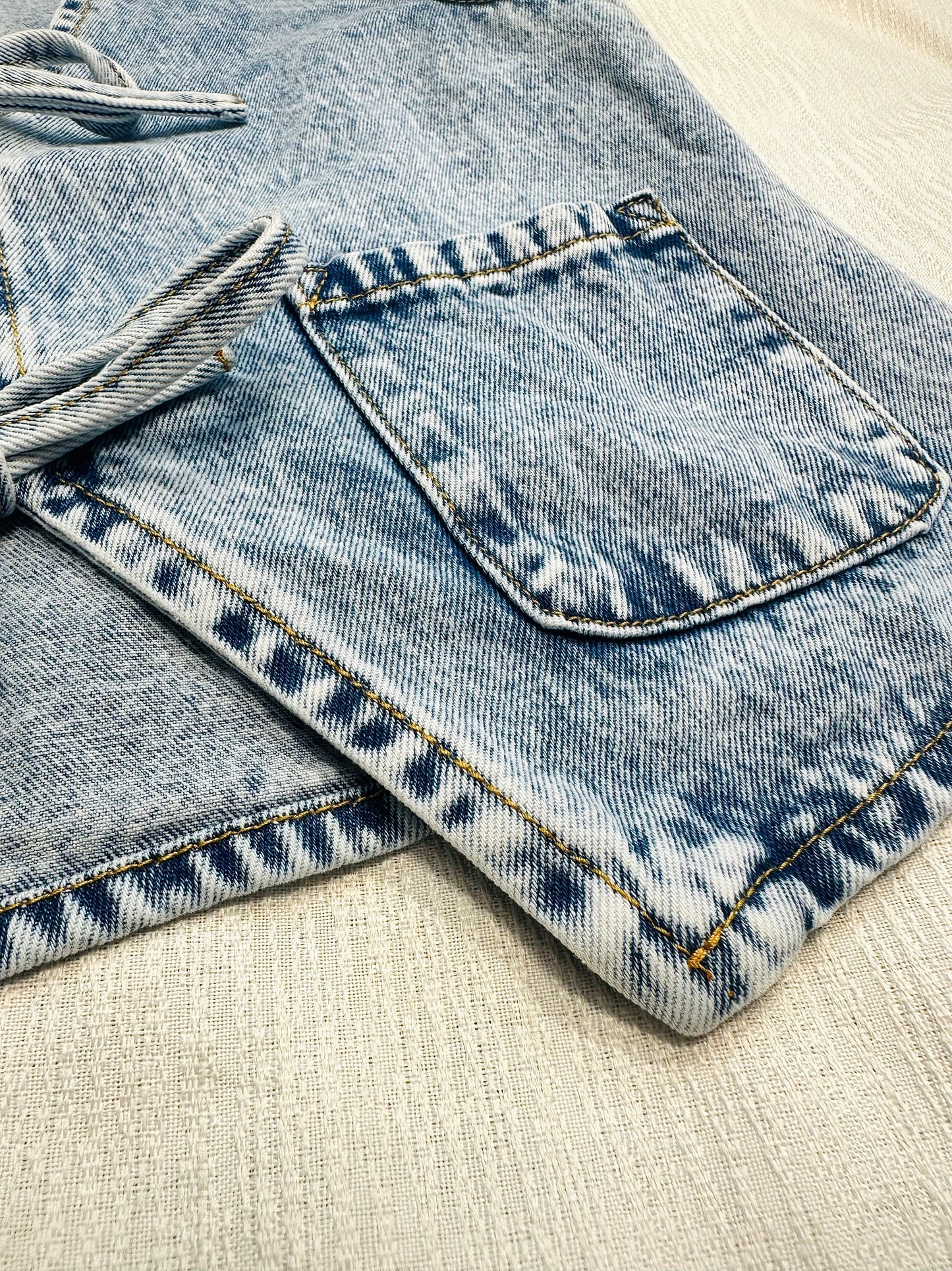Tie Me Down Denim Top