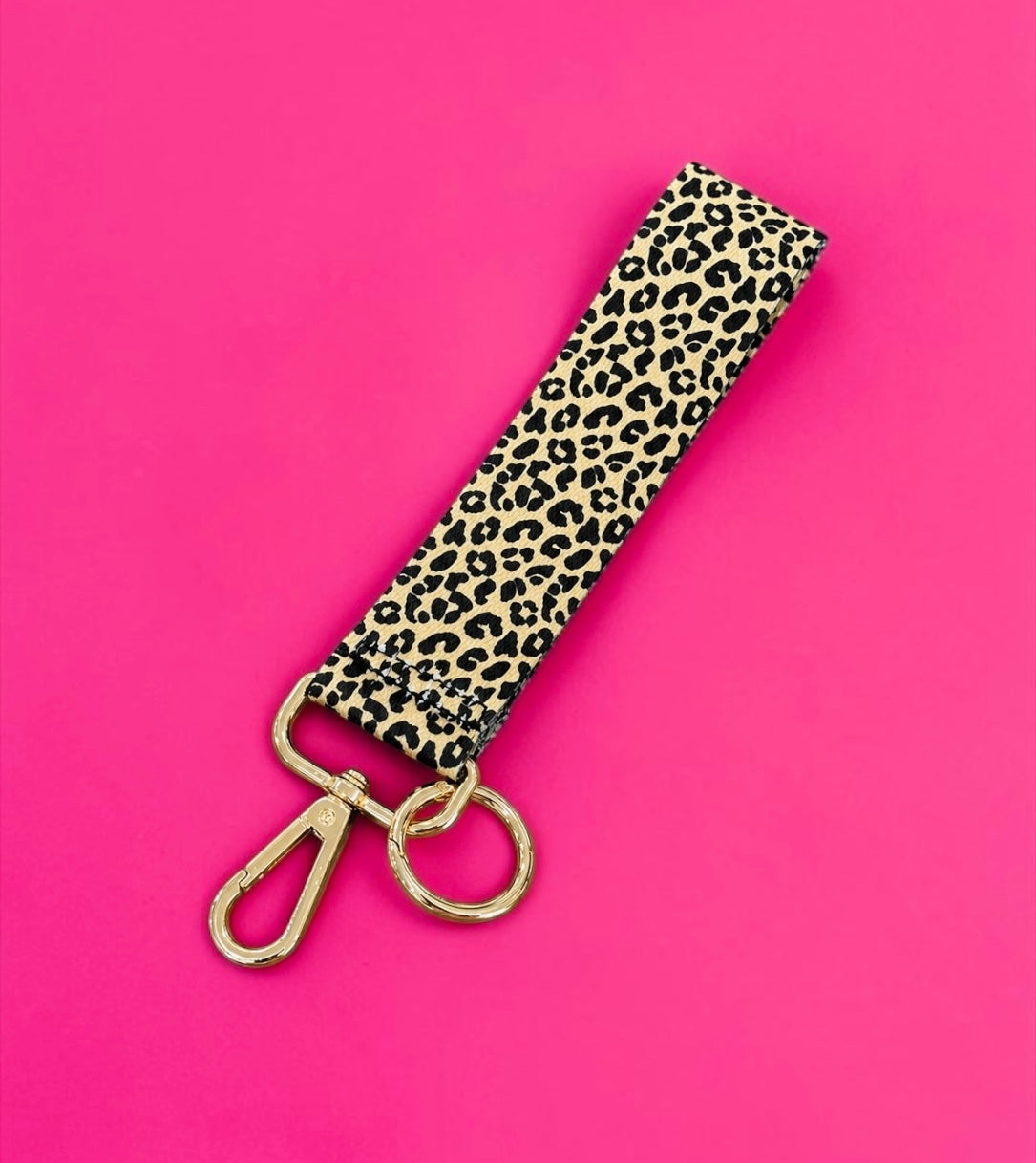 Leopard Wristlet Keychains
