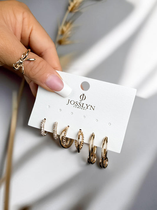 Elegant Ensemble Trio Earring Set